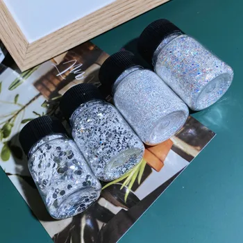 

Super Shining Diamond Silver Sequin Glitter Iridescent Sprinkles BlingBling Confetti Flake Resin Art Supplies Christmas Supplies