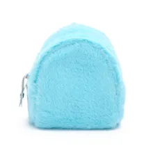 1 шт. случайный женский бумажник для монет мини клатч кошельки Кошелек Дети Девушки Молния плюшевые Красочные Леди