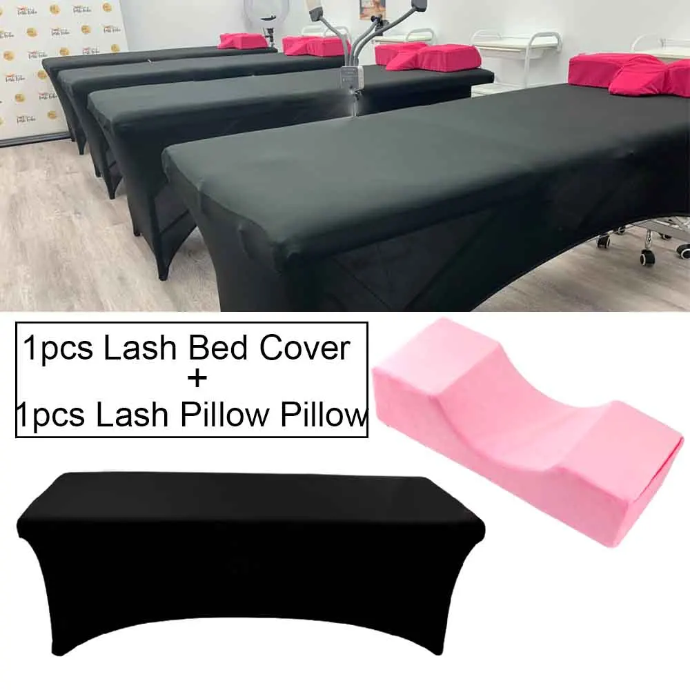 

Grafting Eyelash Pillow Memory Foam Neck Lash Pillow And Elastic Eyelash Bed Cover Sheets For Beauty Salon Eyelashes Makeup Tool