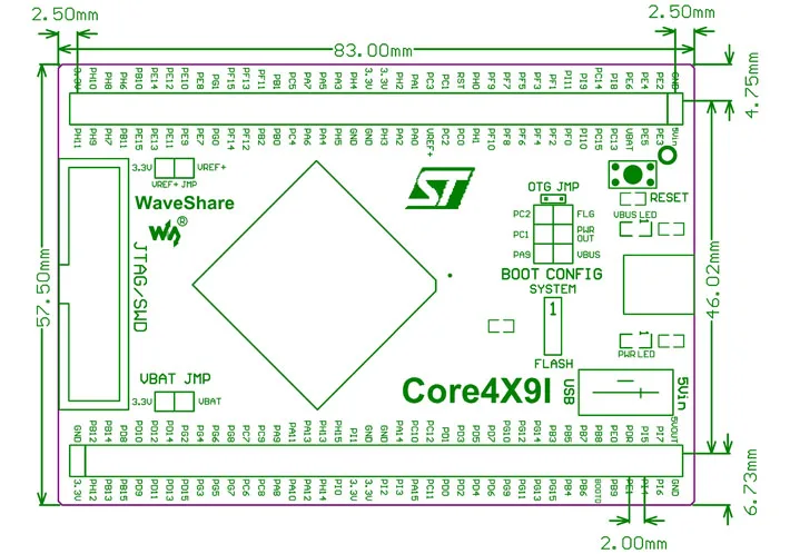 Плата Waveshare Core429I STM32 основная плата STM32F429IGT6 STM32F429 ARM Cortex M4 комплект макетной платы с