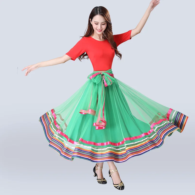 Женское традиционное индийское сари танцевальная одежда Цыганский танец живота карнавальные костюмы сценические вечерние экзотические Топ для танцев+ юбка - Цвет: Color3