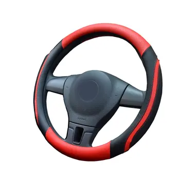 

38cm Willow Universal Auto Car Leather Steering Wheel Cover Interior Accessories Car Covers Skidproof Holder Protector