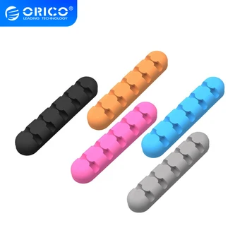 

ORICO Cable Management Earphone Cable Organizer Wire Storage Silicon Charger Cable Winder Holder Clips