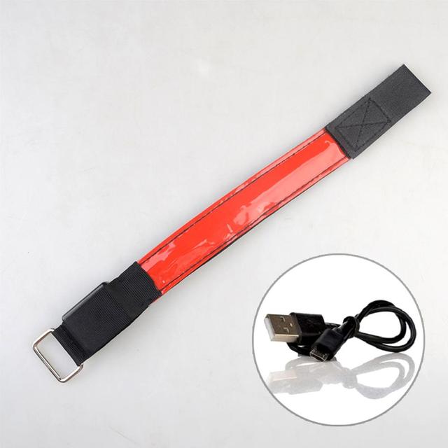 Luminous Armband USB Rechargeable Running Refective Bands Cycling Gear Night Safety Band for Joggers Bikers Walkers Concerts