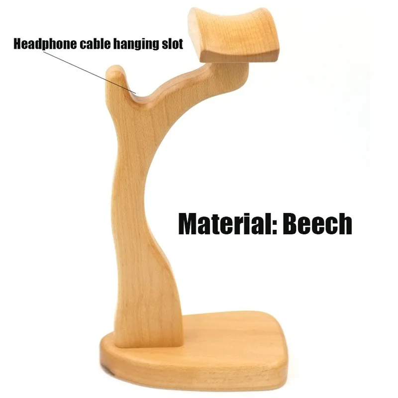 Classic Wooden Heaphones Holder Universal Earphone Hanger Stand Headset Desktop Display Shelf for Gaming Headphone