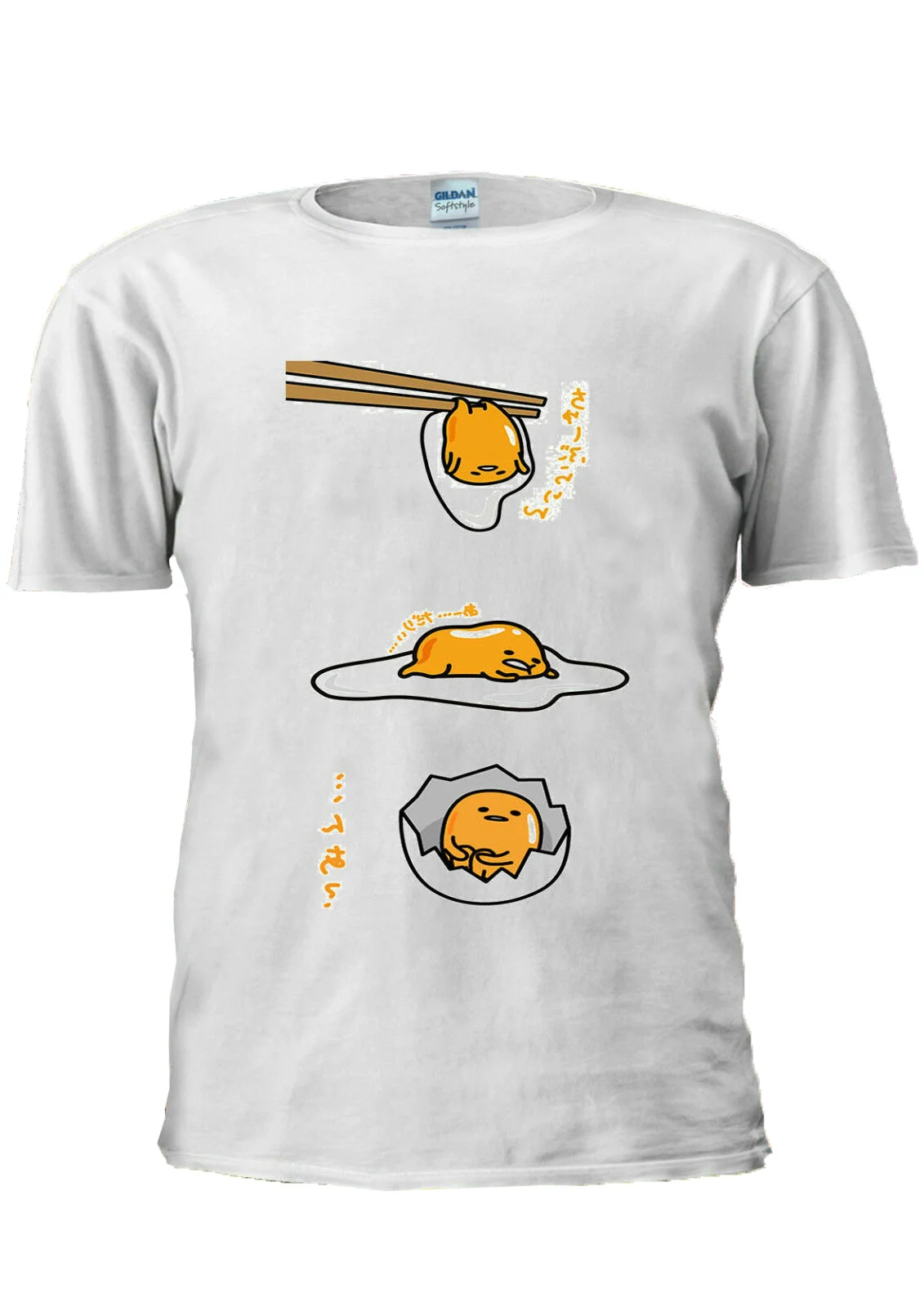 Gudetama Lazy Egg Kawaii забавная японская футболка жилет для мужчин и женщин унисекс 335 100%