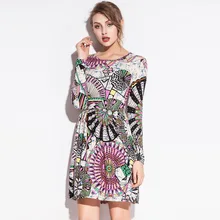 Ozhouzhan весенняя одежда Европа и Америка женское платье стиль Талия обнимающее платье с цветочным принтом