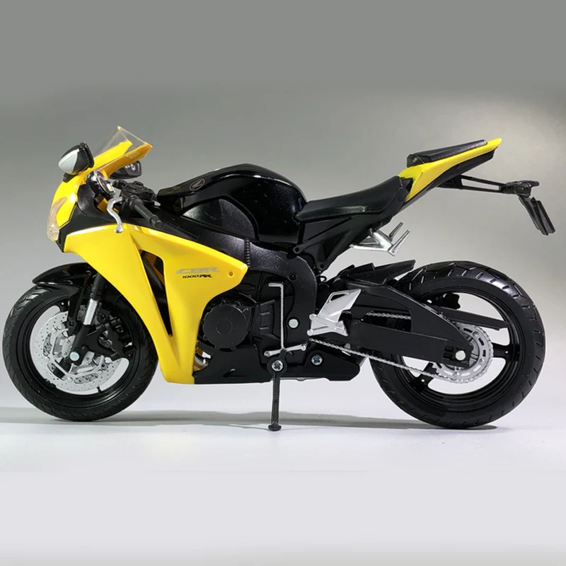 1:12 HONDA CBR1000RR желтый мотоцикл уличный автомобиль колесница мотоцикл литье под давлением моделирование двигателя дисплей Модель мальчика подарок на день рождения