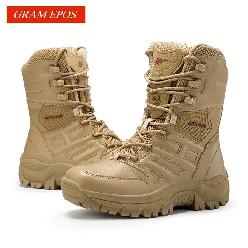 New Military Boots Men Special Force Tactical Desert Combat Snow Shoes Outdoor Male Tracking Mens Tactical Boot Work Shoes Men