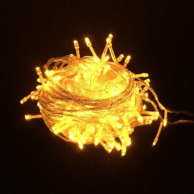 20M 200LEDs 8 Patterns LED String Fairy Lights Bulbs Party 220V EU Plug - Испускаемый цвет: Yellow