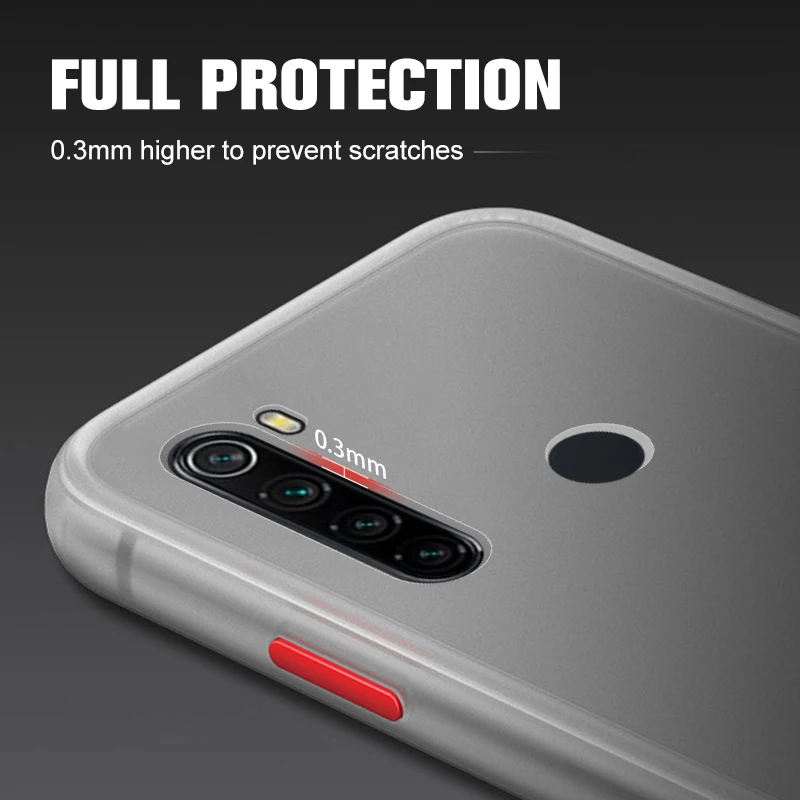 Прозрачный матовый чехол с рамкой для xiaomi redmi note 8 pro 8t 8a 7a 7 k30 силиконовый xiomi mi 10 9