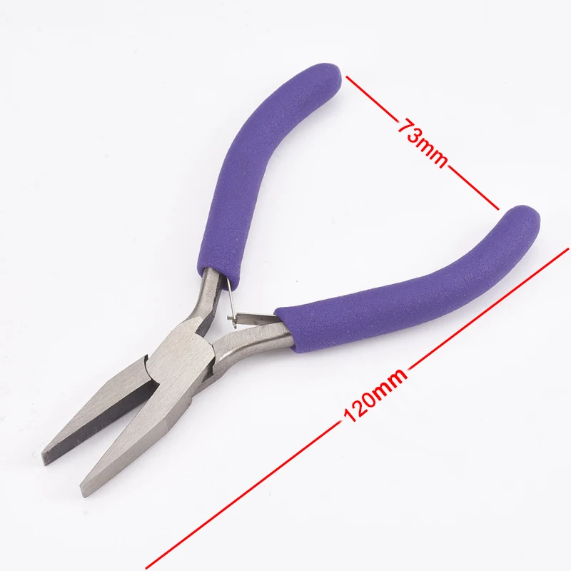 Jewelry Pliers Tools for Jewelry Making Flat Nose Pliers Polishing Jewelry Making Tools 12x7.3x0.9cm 2