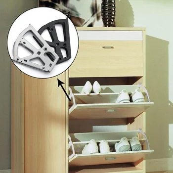 

2 Pcs Flip Frame Rack Shoe Shelf Hinge Hardware Accessories for Cabinet Home JS23