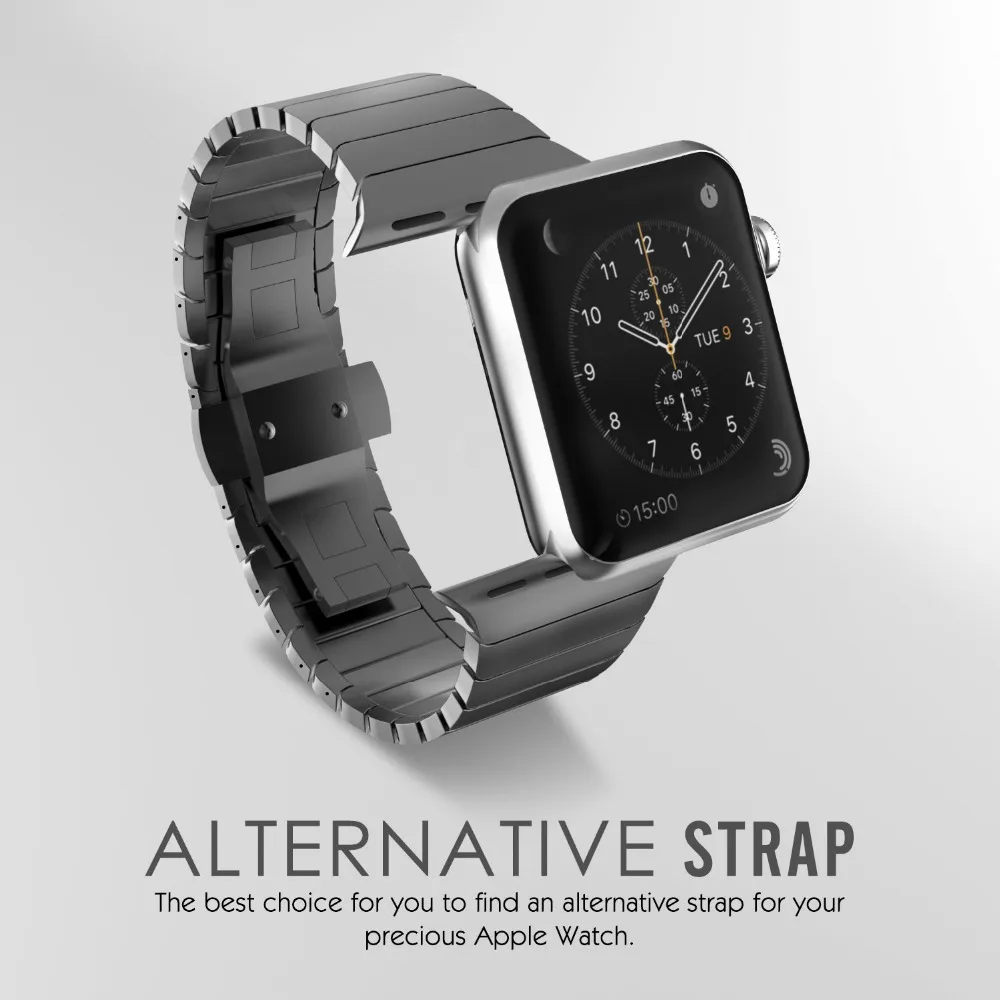 Металлический ремешок из нержавеющей стали для Apple Watch band 42 мм 38 40 44 браслет с