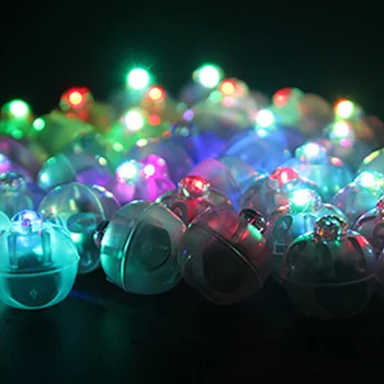 

50Pcs / Lot Led Light Up Flashing Balls Tumbler Led Luminous Lights Ball Glow In The Dark Toys For Children Balloon Accessories