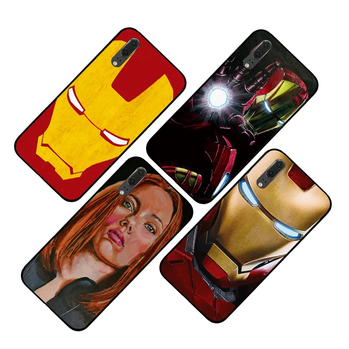 Черный чехол для телефона Tony Stark Marvel iron man для huawei P30 P20 mate 10 20 Pro Lite Nova 3 4 3i