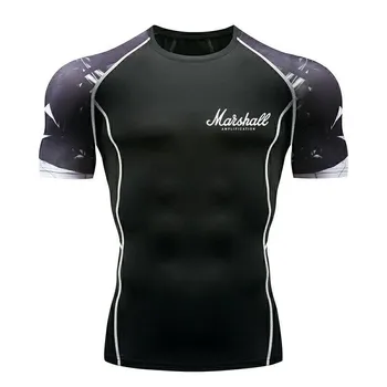 

Men Workout T Shirt Quick Dry Short Sleeve Outdoor Training 2019 Sportswear Tee Breathable tights Running Bodybuilding Shirt Man