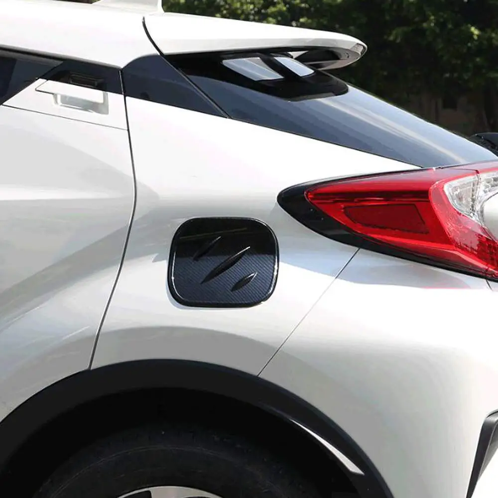 For Toyota CHR C-HR 2017 2018 2019 Carbon fiber Car Oil Fuel Tank Gas Cap Cover Trim chrome Styling Exterior Accessories | Автомобили и