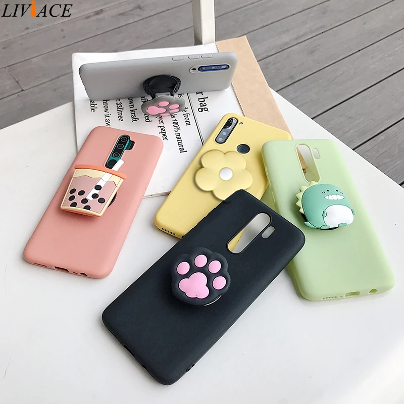 3D Silicone Cartoon Phone Holder Stand Cover