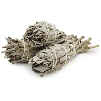 

2PCS Premium White Sage Exorcism Degaussing Negative Energy Removing Fragrance for Space Purification Yoga Exercise Meditation