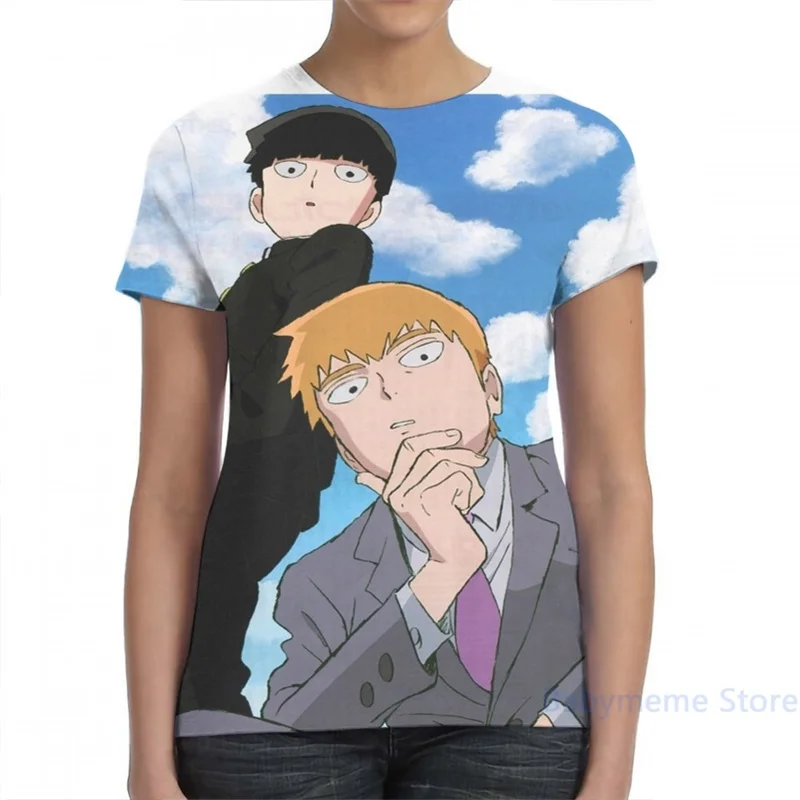 Mob Psycho 100 Мужская футболка женская модная с принтом для девочек топы мальчиков