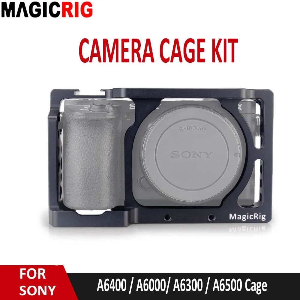 MAGICRIG DSLR камера клетка для Sony A6400/ A6000/ A6300/ A6500 крепления микрофона монитор вспышка