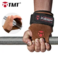 TMT регулируемые ручки для поддержки запястья, кожаная защита ладоней, защита рук, для тяжелой атлетики, штанги, фитнес-ручки, перчатки для спортзала, подтягивающие