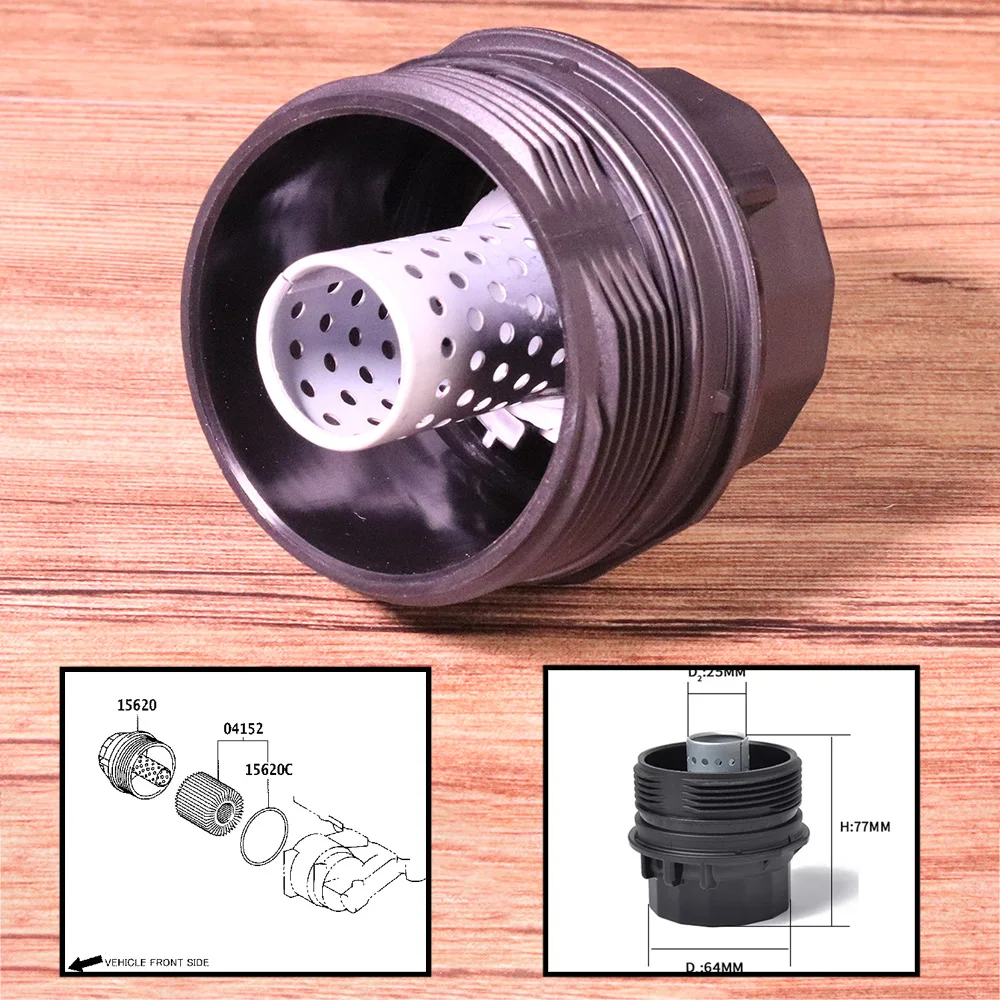  15620-37010 1562037010 Oil Filter Housing Cover Cap Assembly Trim Fit For Toyota Corolla Matrix Prius Scion iM Scion XD 2016 (1)