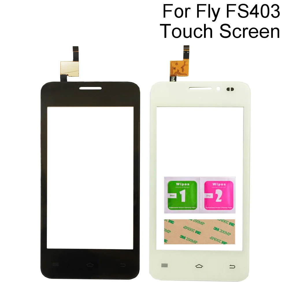 Mobile Touch Screen Panel For Fly FS403 FS 403 Digitizer TouchScreen Lens Sensor Tools 3M Glue | Мобильные телефоны и