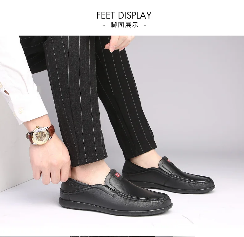 Мужские Лоферы High-end Мужская мода первый слой кожи одношаговый Для мужчин Мужская обувь