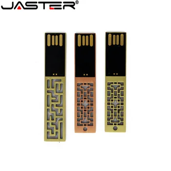 

JASTER Metal Window Grille Usb Flash 2.0 Pink Gold Color Pendrives 4gb 8gb 16gb 32gb 64gb 128gb Thumb Drives Nostalgic Pendrives