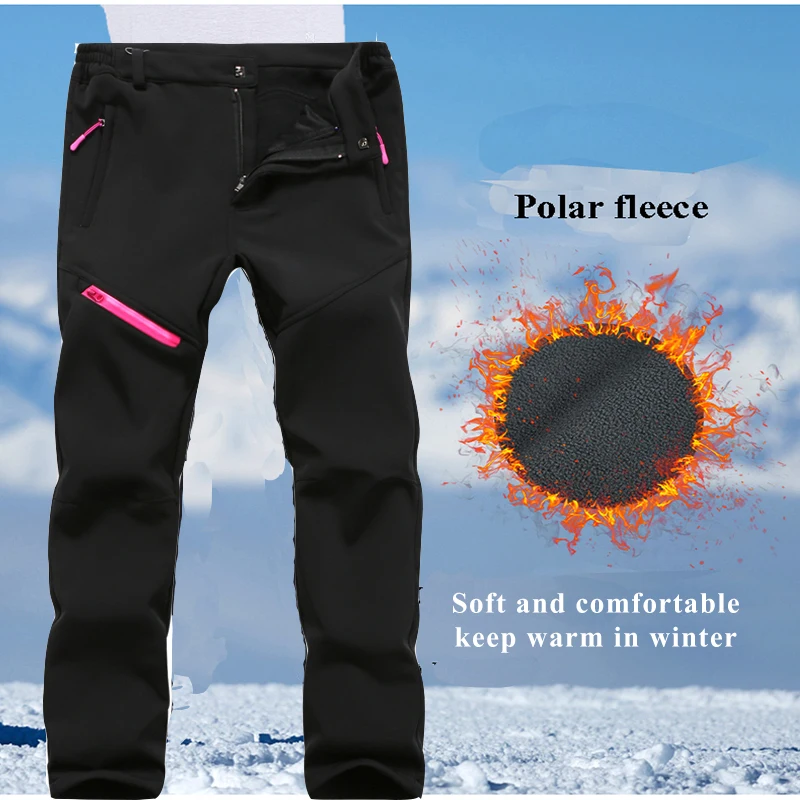 Thermal Hiking Pants for Men Women Breathable Trousers Waterproof Climbing Tourism Camping Softshell Outdoor Winter PN hiking pants
