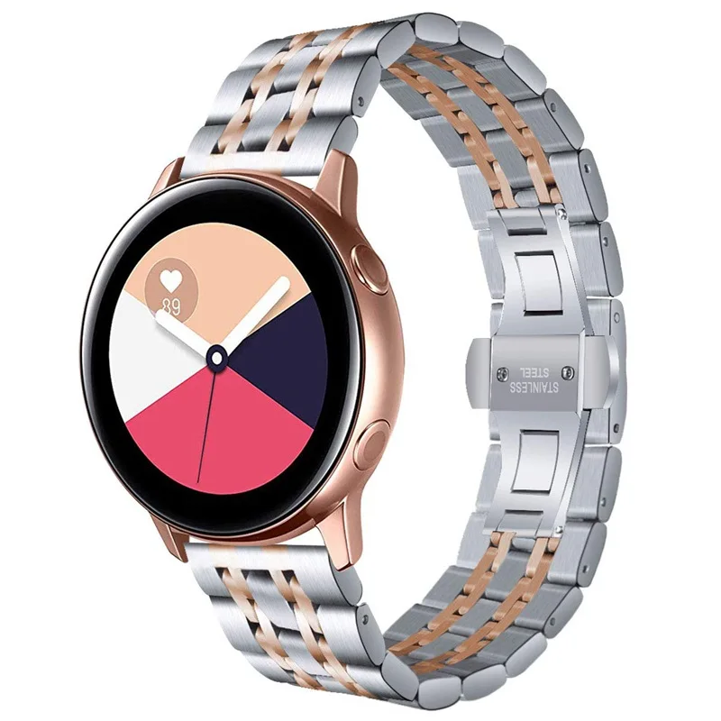 Браслет из нержавеющей стали для часов samsung Galaxy 42 мм Galaxy Watch Active Quick Release Band