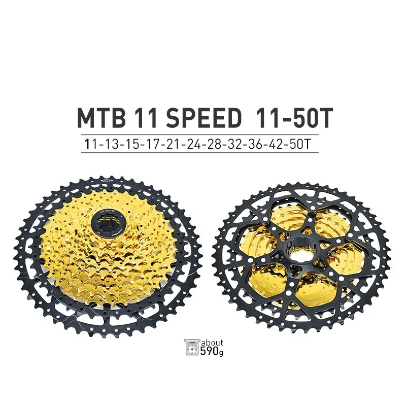 11S 11-50T Gold 10 11 12 скоростей кассета 11-40T 42T 46T 50T широкое соотношение свободного хода горный велосипед MTB велосипед кассета Звездочка для Shimano Sram - Цвет: 11S 11-50T Gold
