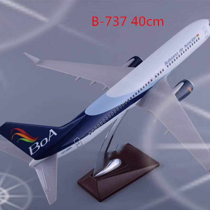 40 см 1: 172 масштаб Boeing 737 B737 BOA Bolivia Airline авиационная модель самолета с базовым сплавом самолет коллекционная игрушка