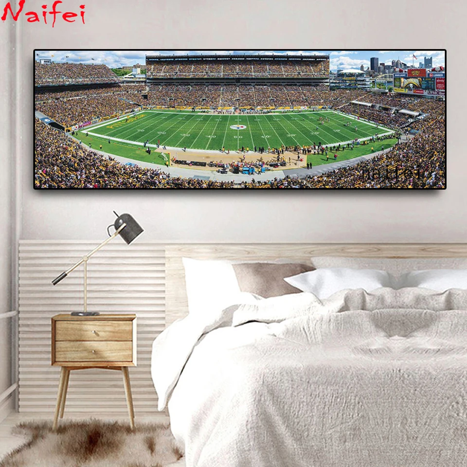5D DIY Diamond Painting Full Square Round Drill Elephant Diamond Embroidery Sports Football match Handcraft Decoration For Home-2