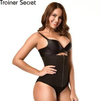 

TRAINER SECRET Plus Size Waist Trainer Body Shapers Fitness Waist Trainer Zipper Shapewear Slimming Belt