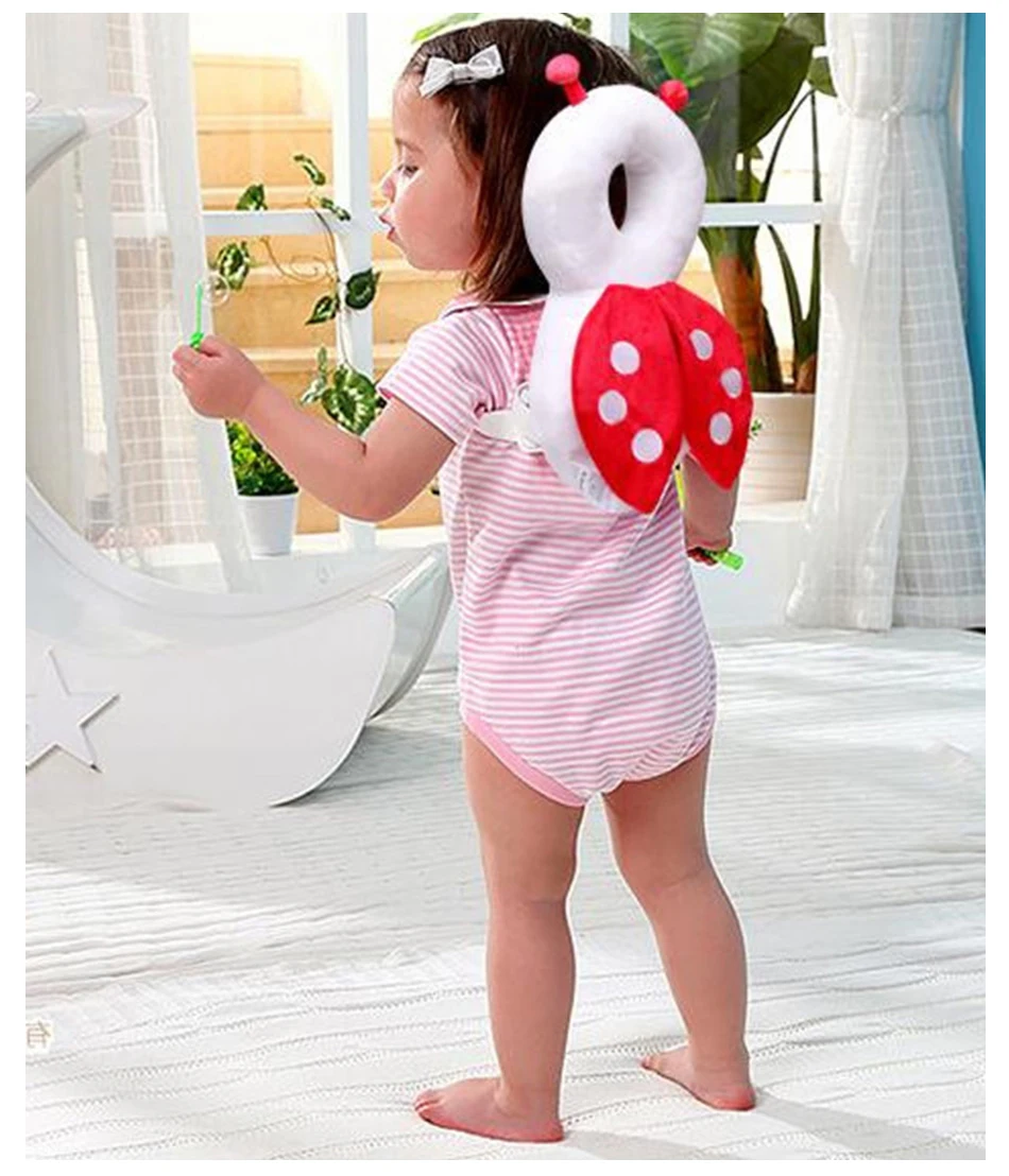 

Baby Pillow Cartoon Cute Bee Angel Beetle Child Protection Backpack Mat Newborns Car Seat Head Suppport Children's Travel Pillow