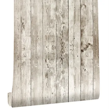 

45 x 600 cm Imitation Wood Grain Panel Wallpaper Waterproof PVC Self Adhesive Wallpaper Roll for Living Room Kids