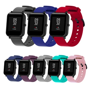 

20mm Smart Watch Band For Amazfit Bip Strap Silicone Bracelet correa For Xiaomi Huami Amazfit Bip BIT PACE Lite Youth Accessorio