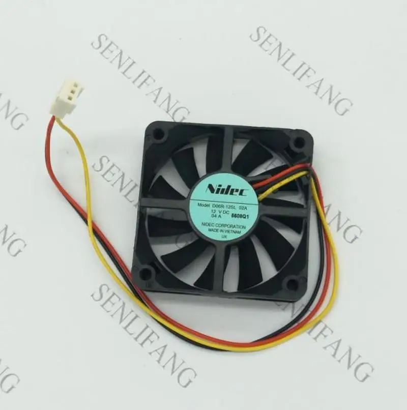 Для D06R-12SL 04A DC 12V 0.04A 60x60x15 мм 3 провода Сервер площади вентилятора