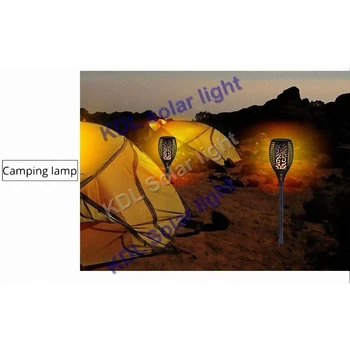 

4pcs/lot Solar 96LEDs Lawn Dancing flame Torch Lights radar 3 working mode 1 Pcs OR 2 96 LED Wate landscape garden camp