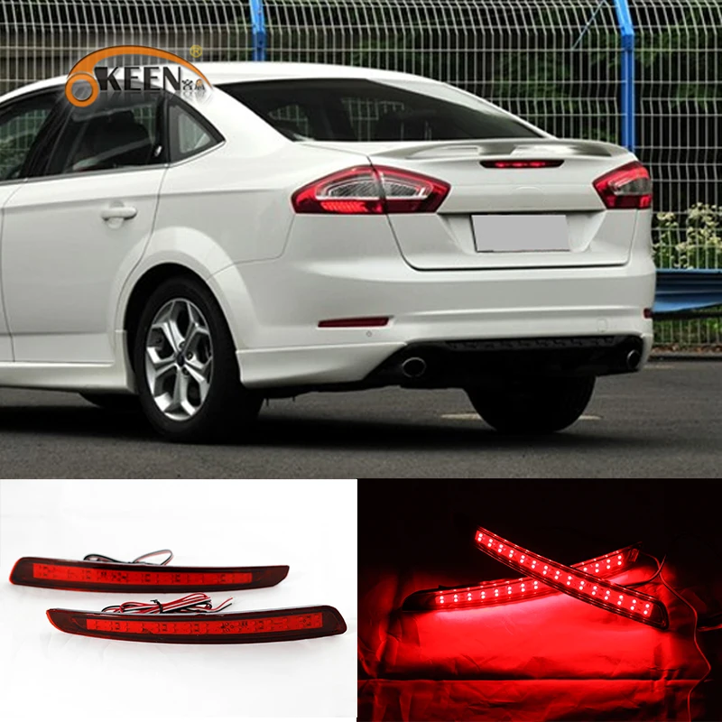 Для Ford Mondeo Fusion 4 2011 2012 2013 светодиодный задний бампер Отражатель тормоза свет предупредительный световой сигнал Вождение противотуманная фара Автомобиль Стайлинг