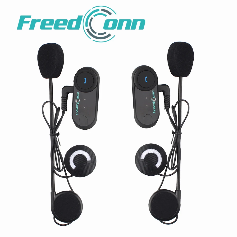 2 шт. FreedConn T-COM VB мотоцикл BT Bluetooth шлем домофон мульти переговорные гарнитуры с FM радио мягкий/жесткий микрофон - Цвет: Hard Mic 2pcs