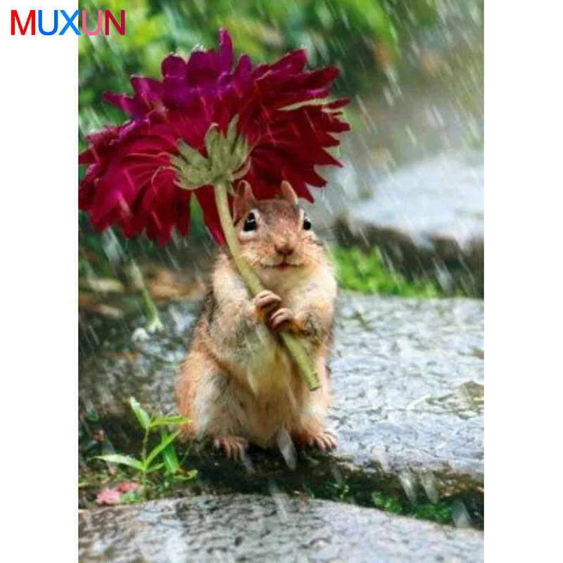 

5D Animal Diamond Painting Squirrel Diamond Embroidery Rhinestone Picture Cross Stitch Craft Kit Gift Handmake Rp474