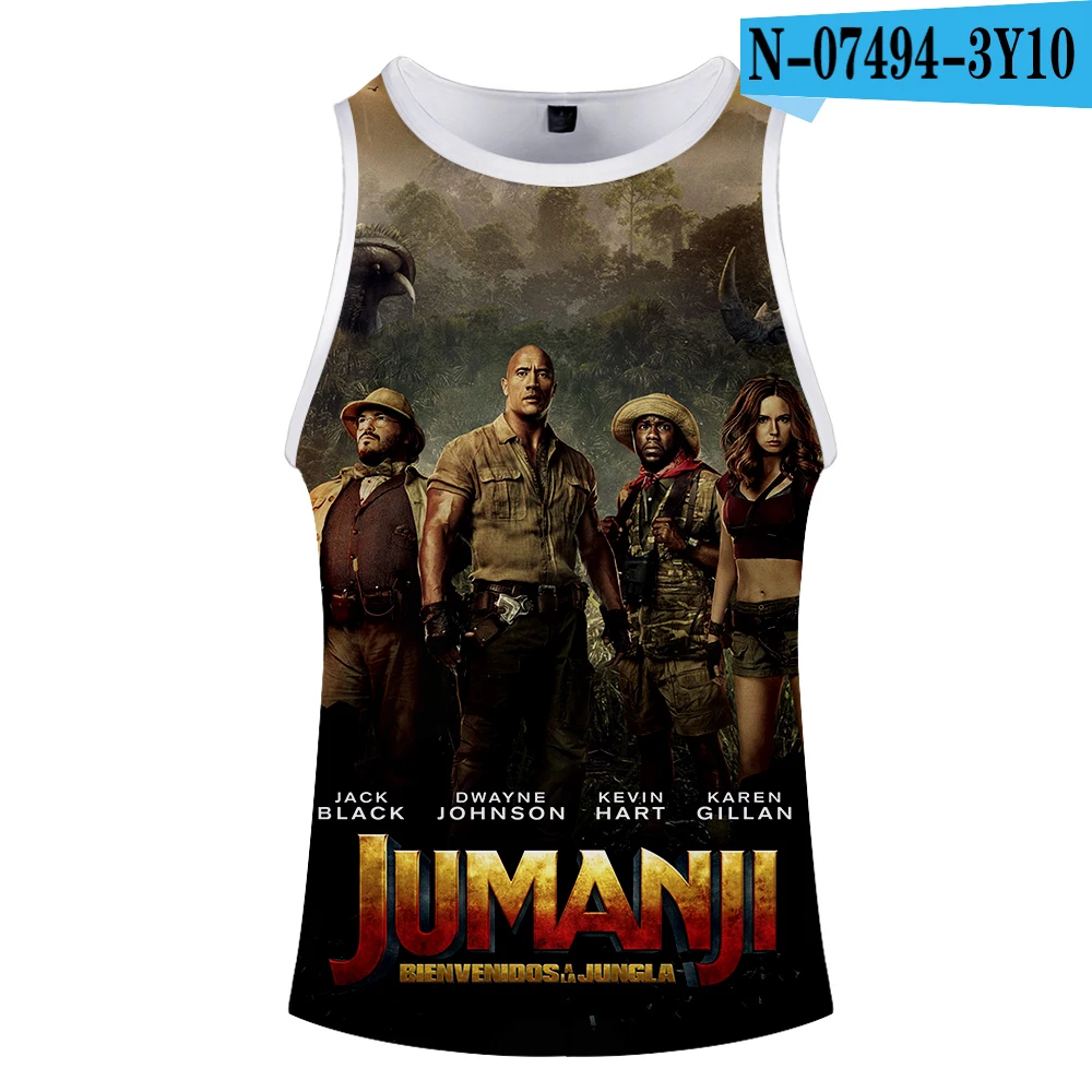 Jumanji Science fiction жилет Топ уличный стиль Мода Лето Без Рукавов бег принт Новинка Топ Роскошный Harajuku Hokage - Цвет: 3