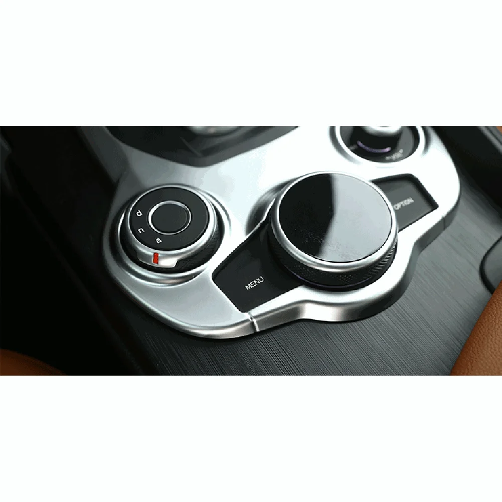 Серебро ABS коробка переключения передач Панель Накладка для Alfa Romeo Giulia
