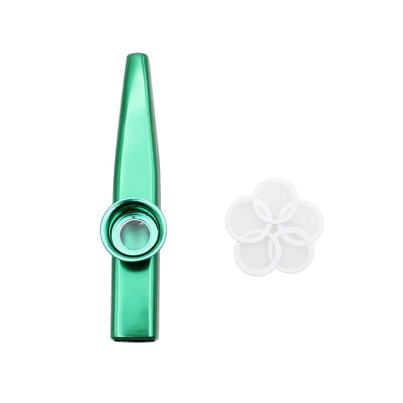 ABUO-kazoo алюминиевый сплав металл с 5 шт. Подарочная диафрагма для флейты для детей меломанов