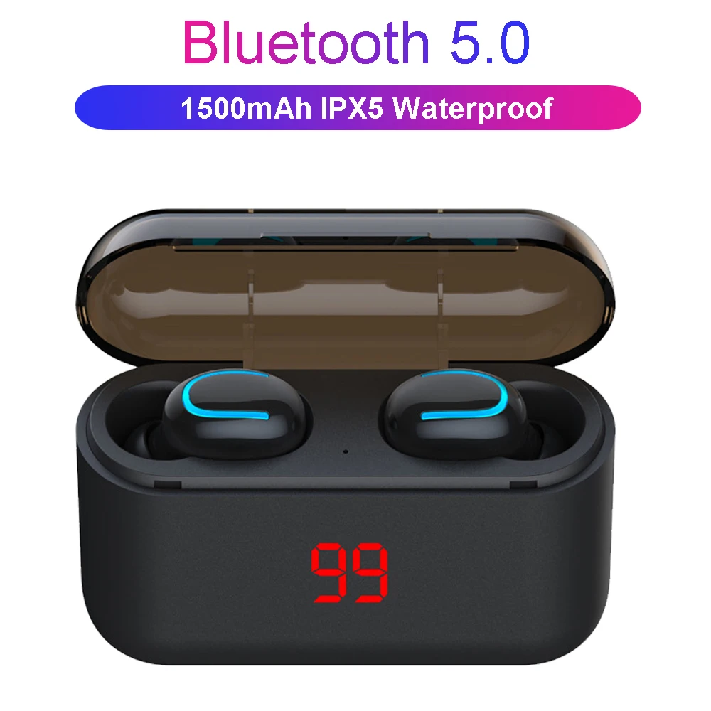Online Auricolari Bluetooth TWS Visualizzazione Della Batteria Senza Fili Della Cuffia Handsfree Delle Cuffie di Sport Impermeabile Auricolari Gaming Headset Del Telefono