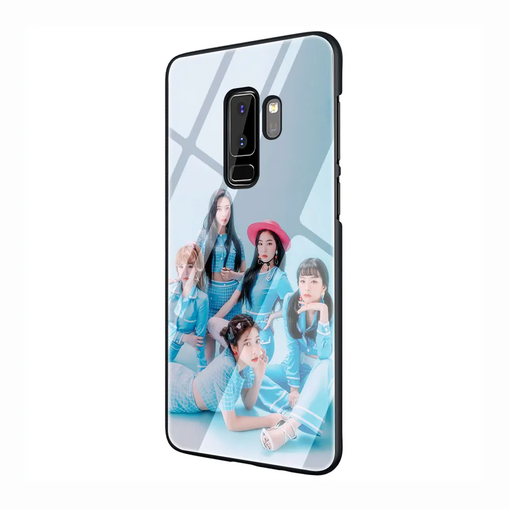 G11 Красный бархат Kpop девушка закаленное Стекло TPU черный чехол для Galaxy S7 Edge S8 S9 плюс S10 Note 8, 9, 10, A10 20 30 40 50 60 70 - Цвет: G11